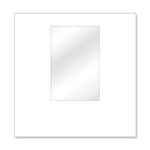 Cloison blanche avec fenêtre - sans impression, 200 x 235 cm