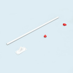 Support de drapeau 60°, à pointe rouge