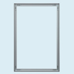 Cadre d'aluminium - vue du cadre entier - format portrait