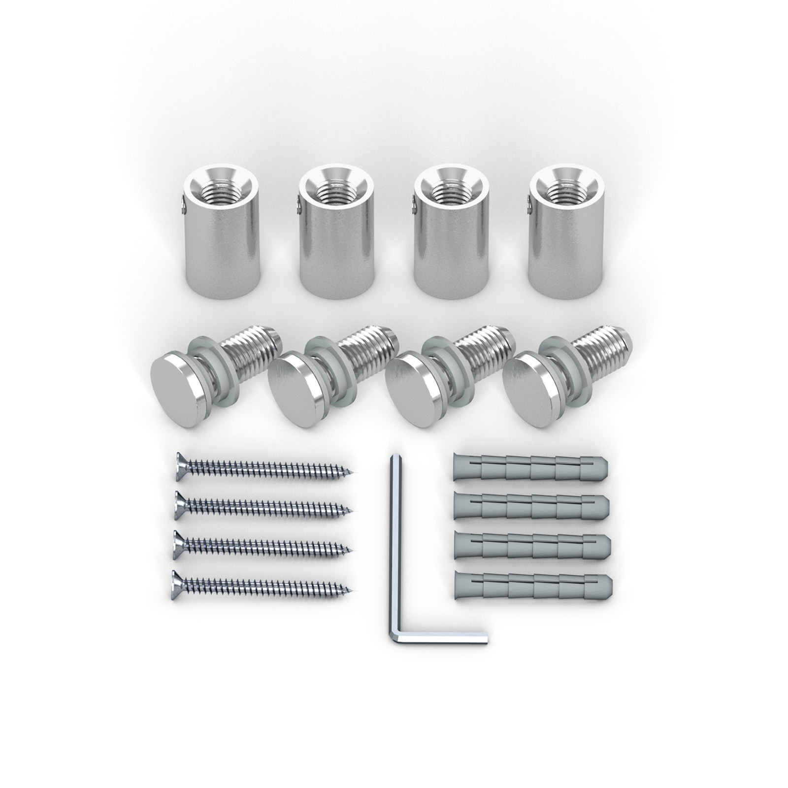 Wandhalter Edelstahl ø 13 mm/20 mm - Set, für Plattenbohrung ø 10 mm