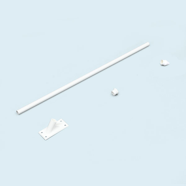 Kit de support de drapeau 60°, à pointe blanche