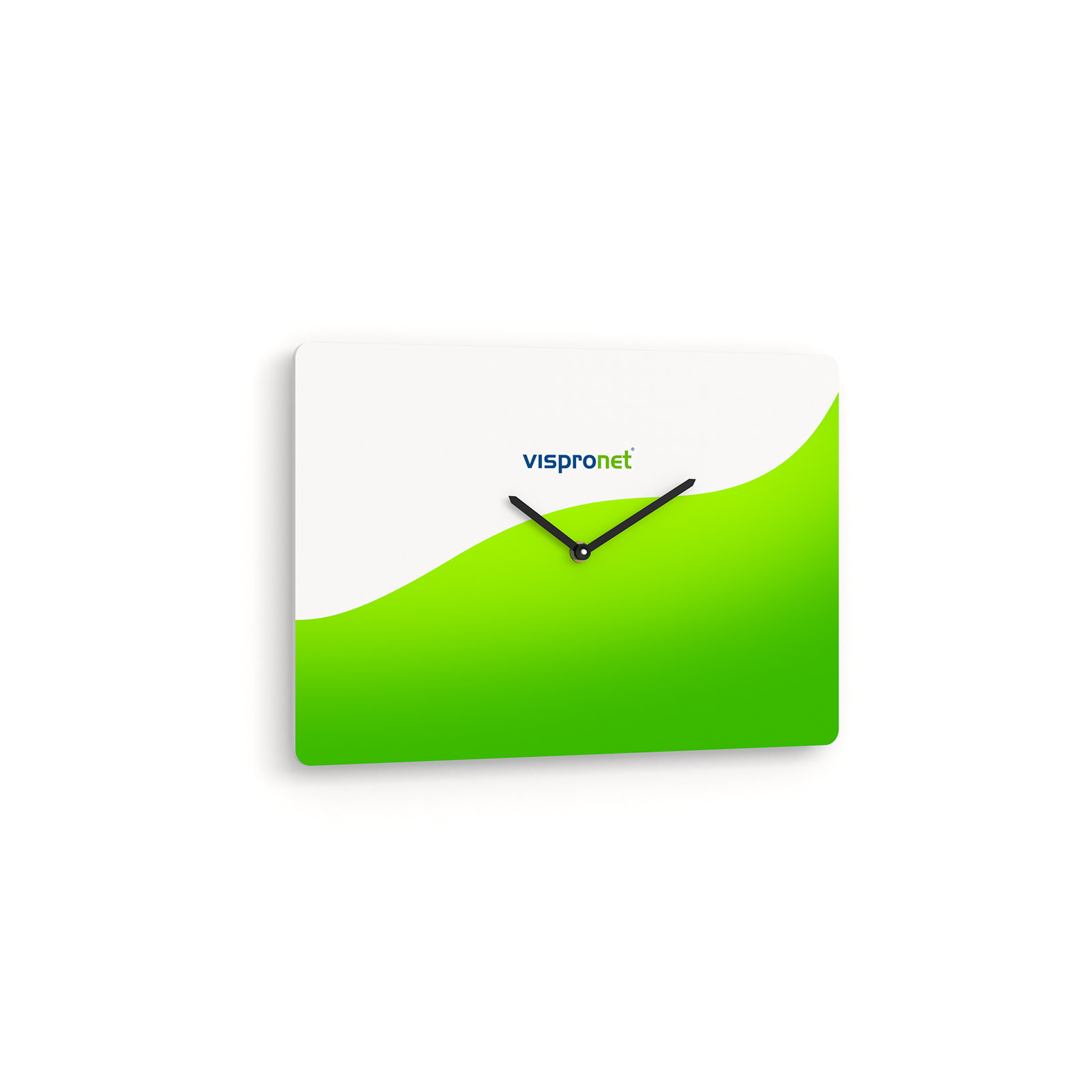 Horloge murale, personnalisable, 37 x 25 cm, cadran central, format paysage