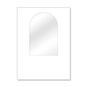 Cloison blanche avec fenêtre cintrée pour tente Hexagon - largeur 1,5 m