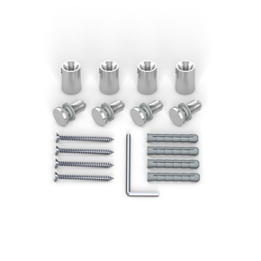 Entretoise murale - acier inox ø 10 mm / 15 mm pour perçages de ø 7 mm, par 4 pièces