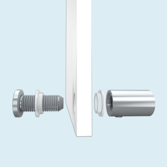 Entretoise avec rondelle plastique pour protéger le support