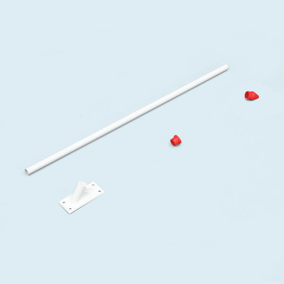 Support de drapeau 60°, à pointe rouge