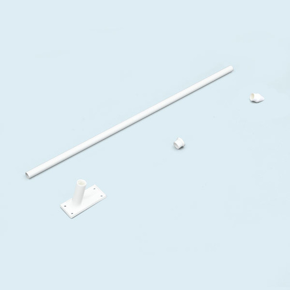 Support de drapeau 75°, à pointe blanche