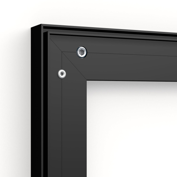 Cadre mural Q-Frame®, profilé 25 mm, détail coin