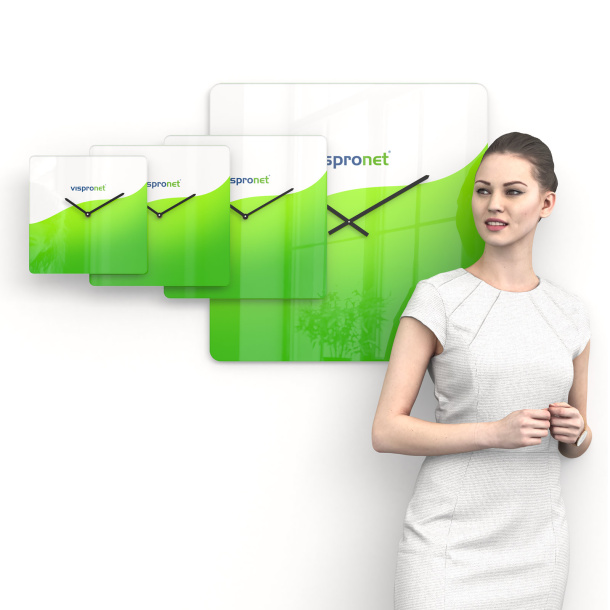 Horloges personnalisables : 25x25 cm, 30x30 cm, 35x35 cm, 60x60 cm