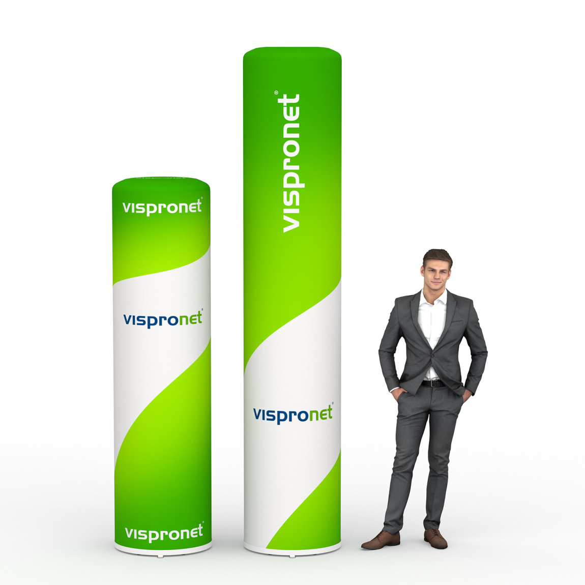 Colonne publicitaire à air captif ø 60 cm, aperçu des tailles