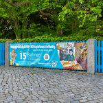 Bannière publicitaire résistante aux intempéries - idéale pour promouvoir des événements et des expositions