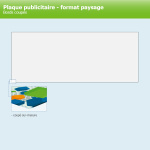 Panneau horizontal, pourtour coupé