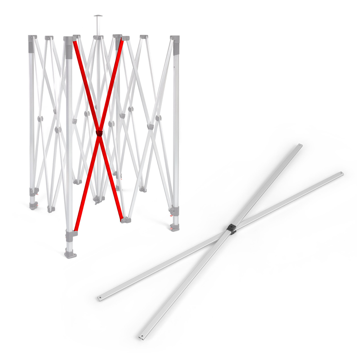 Barre de toit en X pour armature du pavillon pliant Select- pièce de rechange