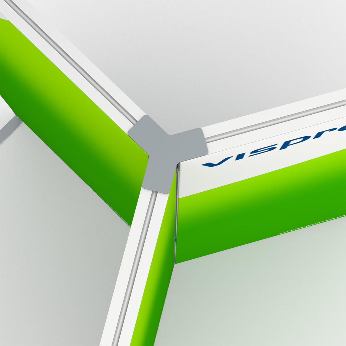 Cadre à jonc flex, détail: connexion des cadres