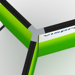 Cadre à jonc flex, détail: connexion des cadres