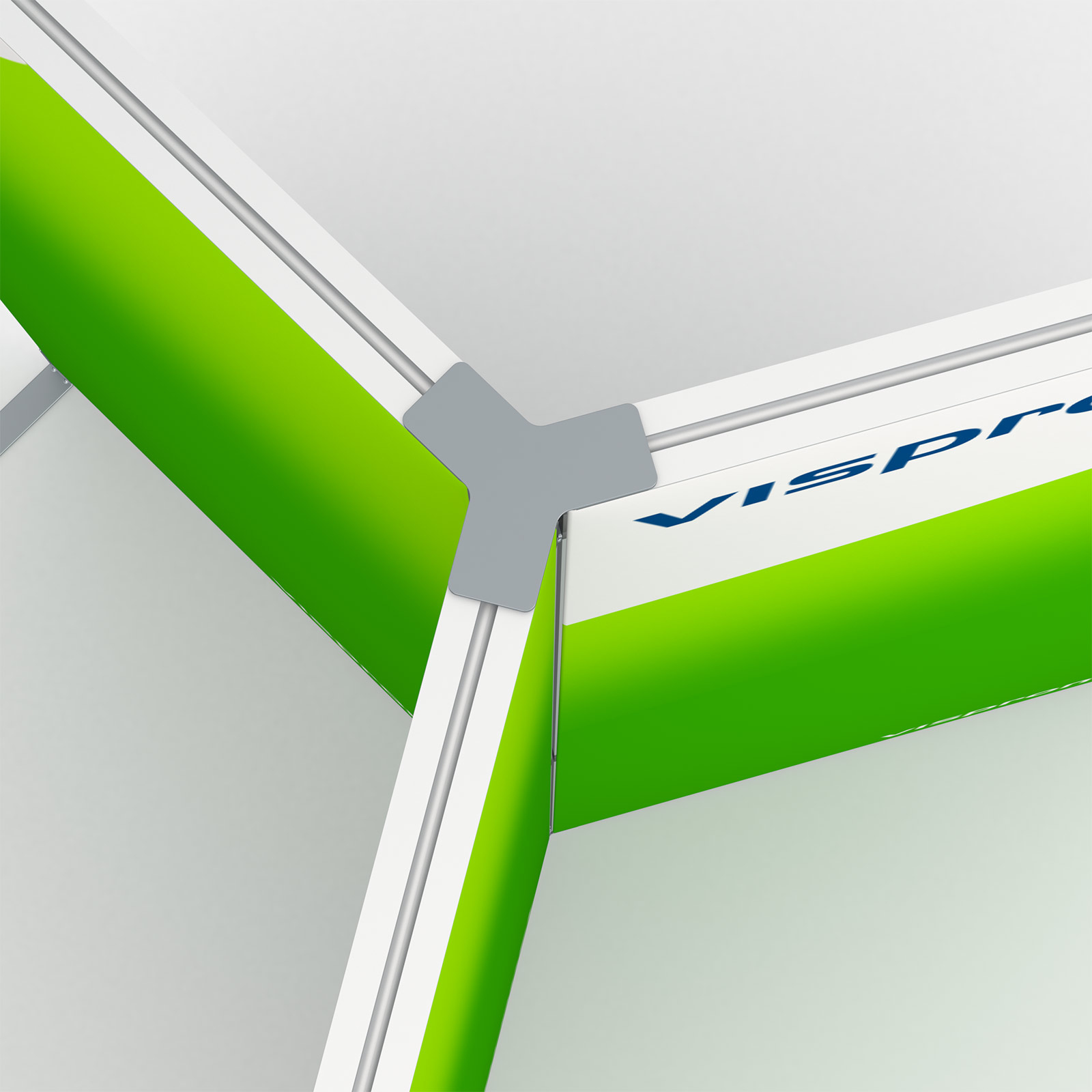 Cadre à jonc flex, détail: connexion des cadres