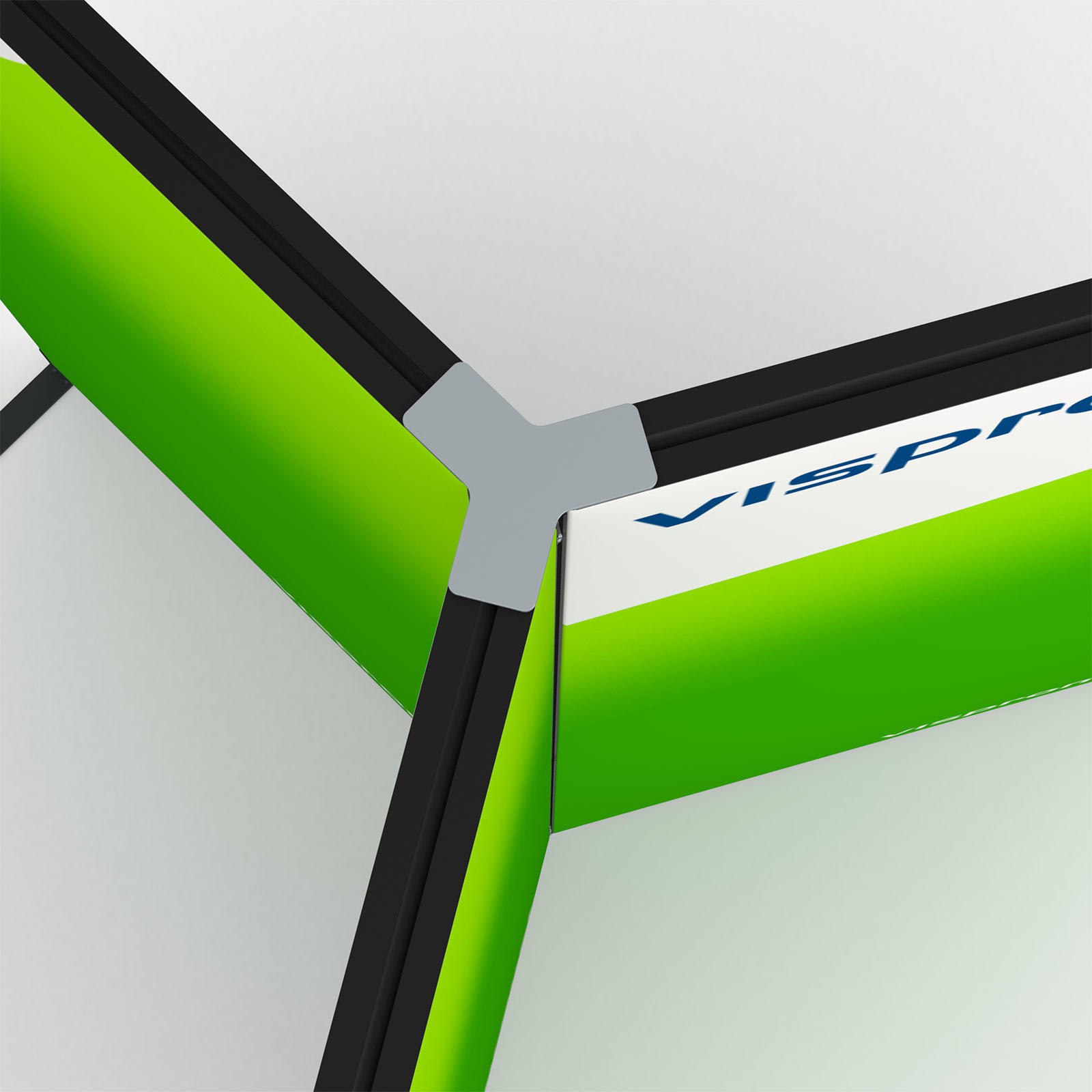 Cadre à jonc flex, détail: connexion des cadres