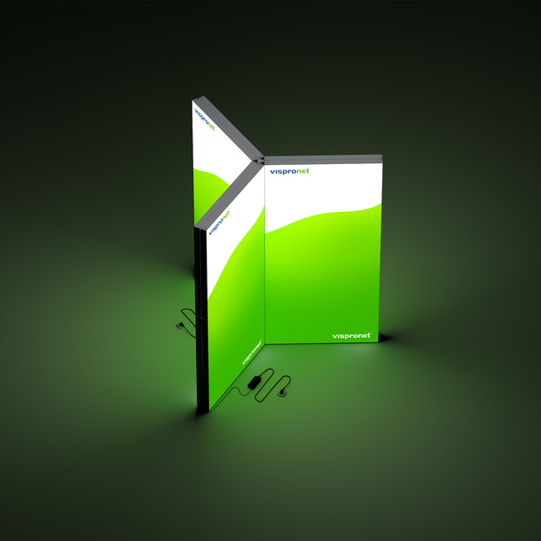 Lightbox mur d’exposition flex module en Y