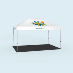 Pavillon pliable Basic, ici avec le kit de dalles 3 x 4,5 m