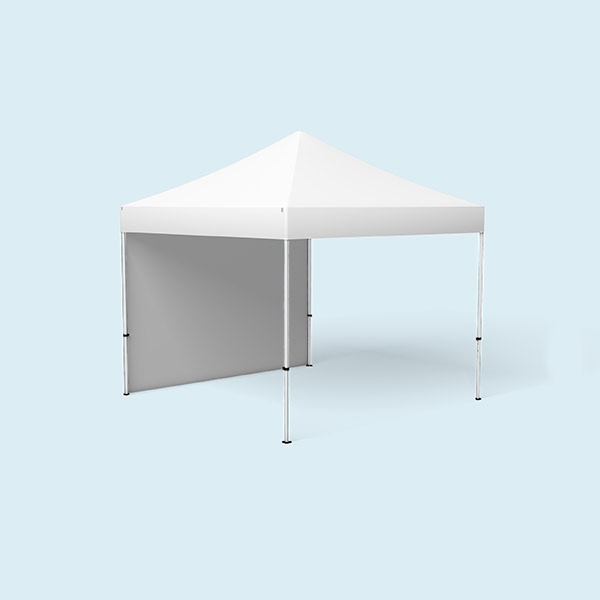 Tente pliante Eco avec 1 paroi pleine, blanche