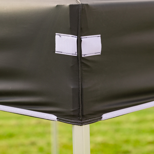 Détails de la toile de tente - Extérieur : bande Velcro pour la fixation de la toile de tente