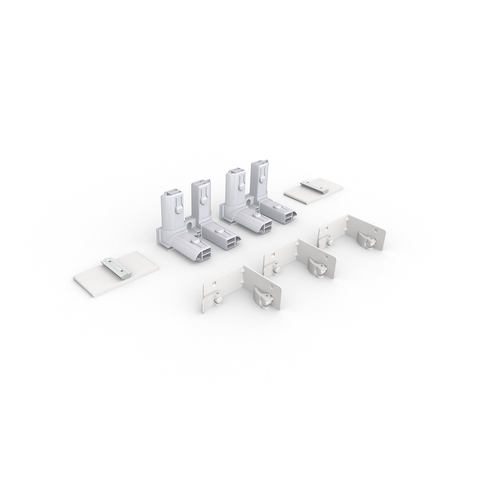 Set d'accessoires pour mur d'exposition Lightbox flex - module d'angle