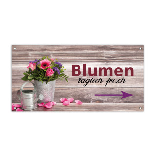 PVC-Banner 200 x 100 cm, Metallösen - Blumen