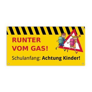 PVC-Banner 200 x 100 cm, Metallösen in Ecken - Schulanfang