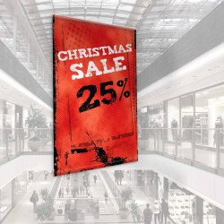 Bannière textile promotion de Noël