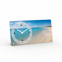 Réveil photo rectangulaire en format paysage avec cadran à gauche