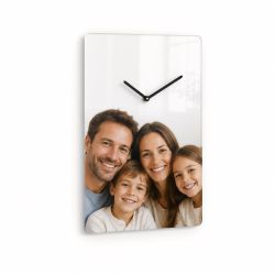 Horloge murale rectangulaire imprimée individuellement avec cadran en haut