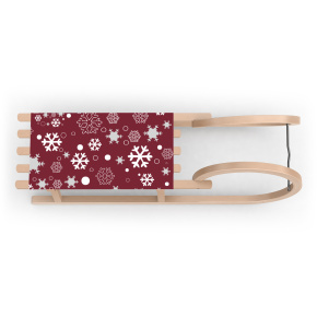 Luge escargot monoplace latérale, motif Flocons de neige