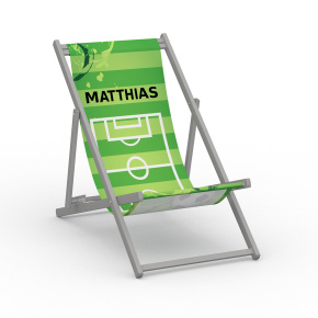 Chaise longue sans accoudoirs, motif terrain de football
