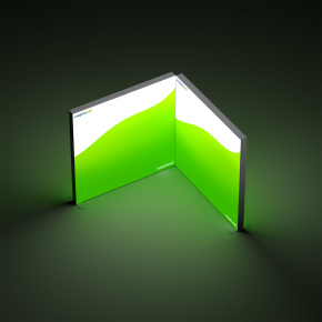 Module d’angle mur d’exposition Lightbox flex