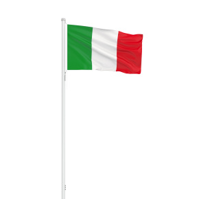 Drapeau d'Italie au format paysage avec corde