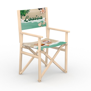 Fauteuil de metteur en scène, motif plage