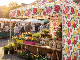 Tente pliante 3x3 m comme stand de marché