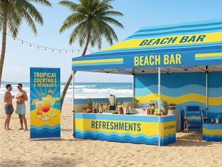 Pavillon pliant 3x6 m