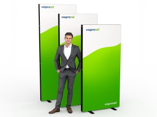 Mur d'exposition Lightbox click Black en 3 hauteurs