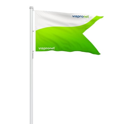 Drapeau à hisser en queue d'aronde imprimé