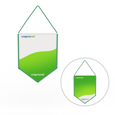 Fanion auto pointe en bas imprimé