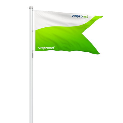 Drapeau à hisser en queue d'aronde imprimé