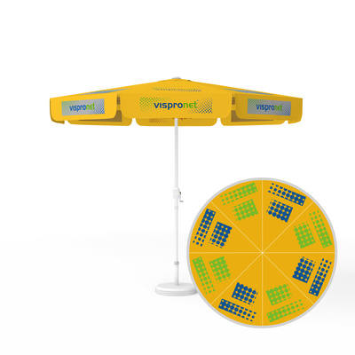 Parasol rond avec impression de logo