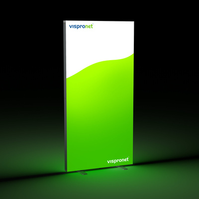 Mur d'exposition lumineux Click avec système emboîtable