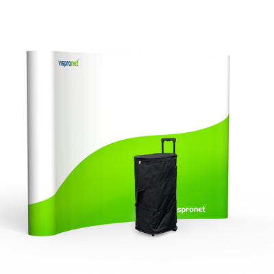 Mur incurvé Pop Up magnet, impression incluse