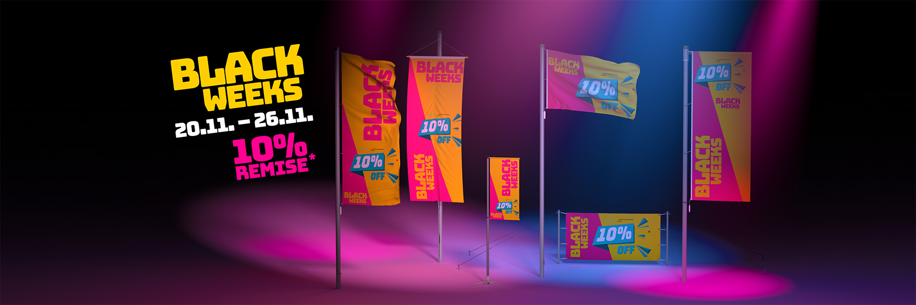 Drapeaux dans différentes versions